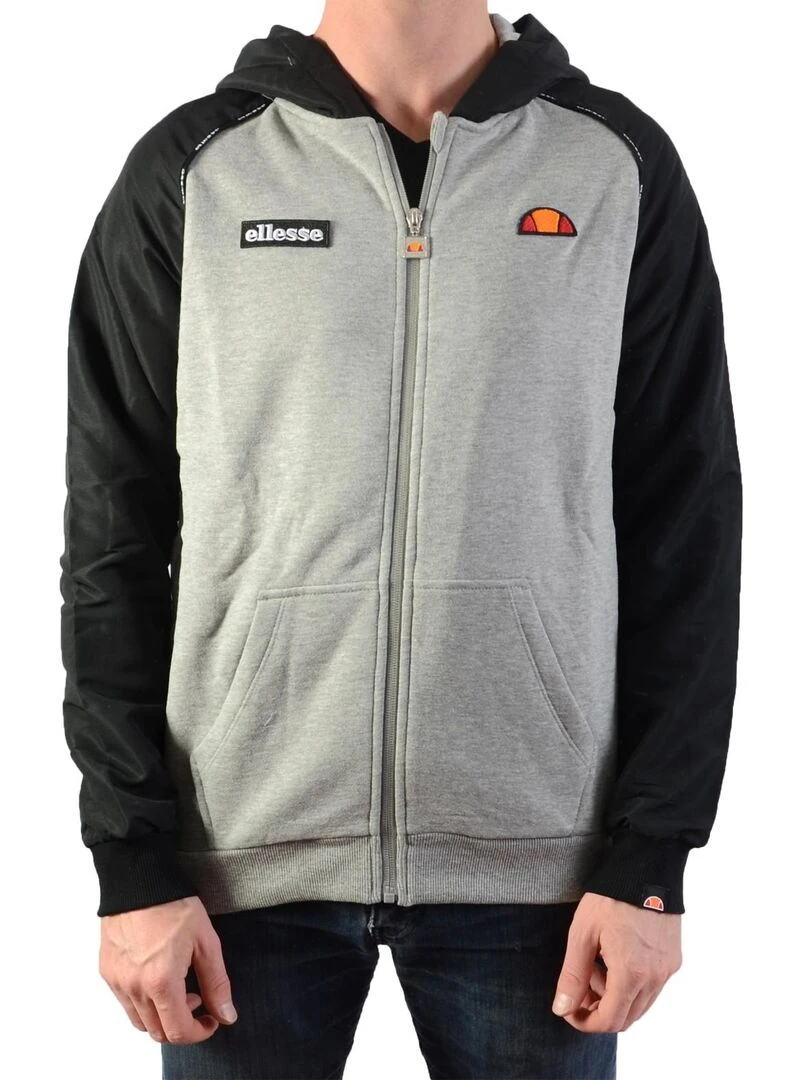 Sweat Capuche Ellesse Enfant Drone FZ Hoody Gris