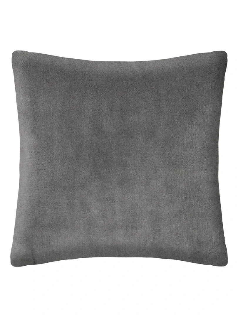 Coussin en imitation fourrure bouclée   Gris foncé