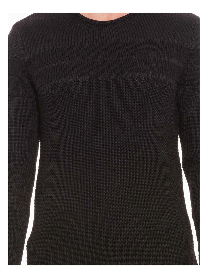 Pull col rond LOUVRE   Noir