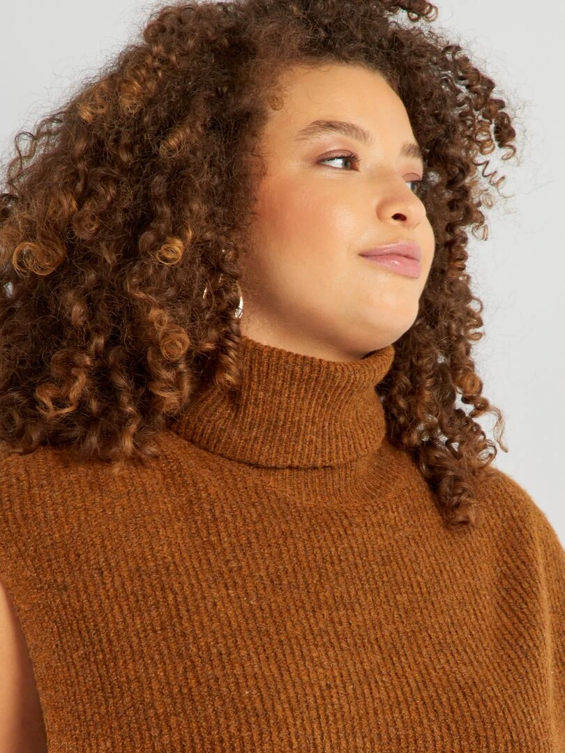 Pull en maille   Marron