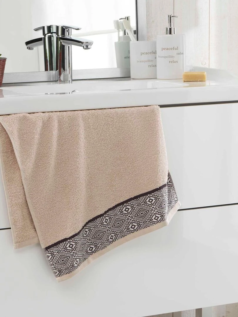 Serviette de toilette Collection Ethnic Estebane Jaune