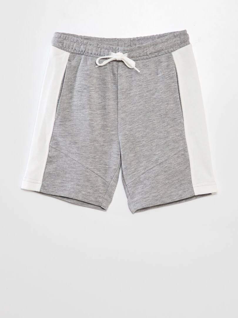 Short en molleton fin Gris