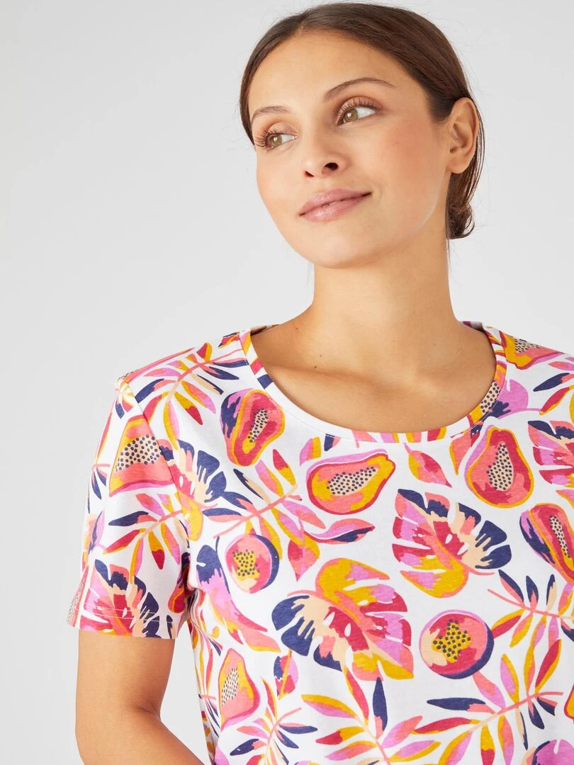 Tee shirt de pyjama pur coton Damart Orange