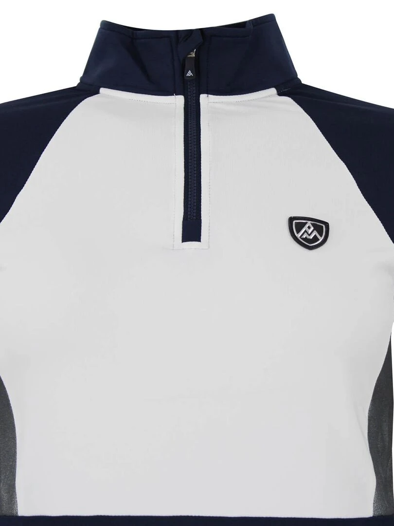 Top technique femme ANATH   Blanc Bleu marine