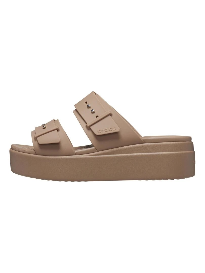 Sandales à Enfiler Crocs Brooklyn Buckle Marron