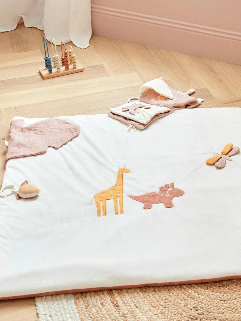 Tapis de jeu et de parc 75 x 95 cm Lina & Joy Noukie's Rose