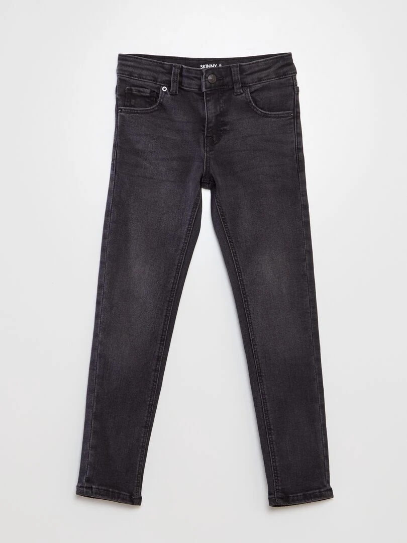Pantalon en denim skinny Gris foncé