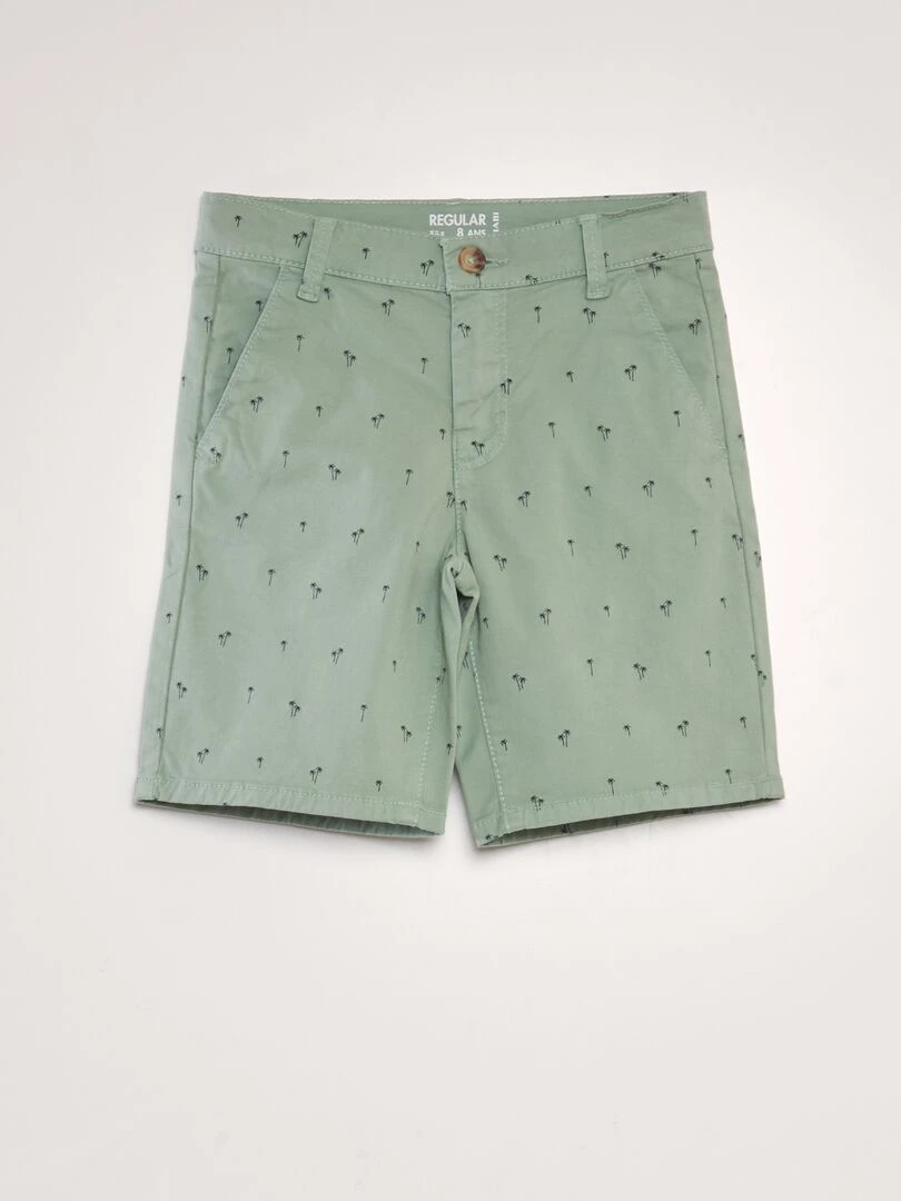 Bermuda chino droit Vert