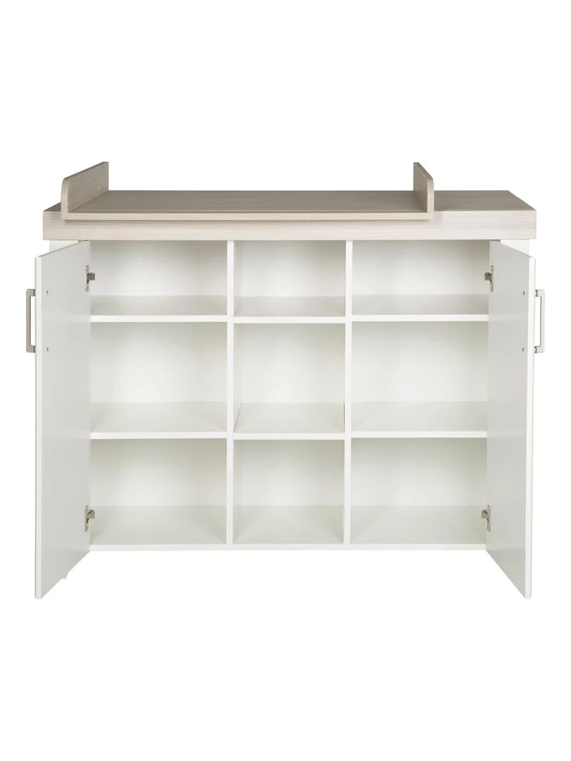 ROBA Commode à Langer "Felicia" – avec Plan Amovible – Style Maison de Campagne – Blanc   Blanc Gris