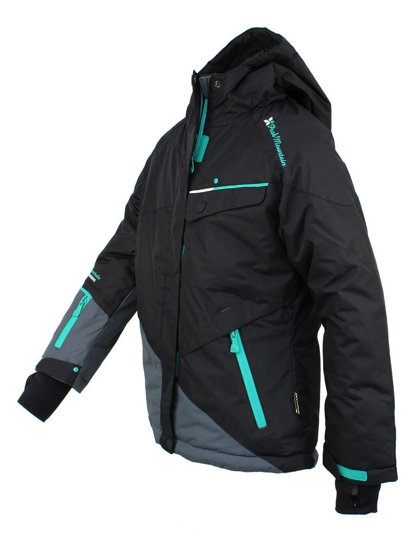 Blouson de ski fille GATENE   PEAK MOUNTAIN   Noir Noir