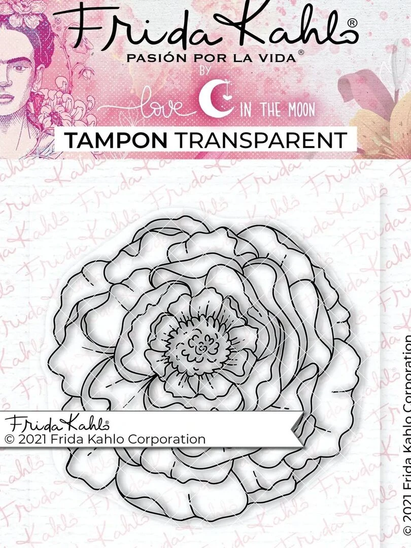Tampon transparent Pivoine 2 9 5 x 6 5 cm N/A