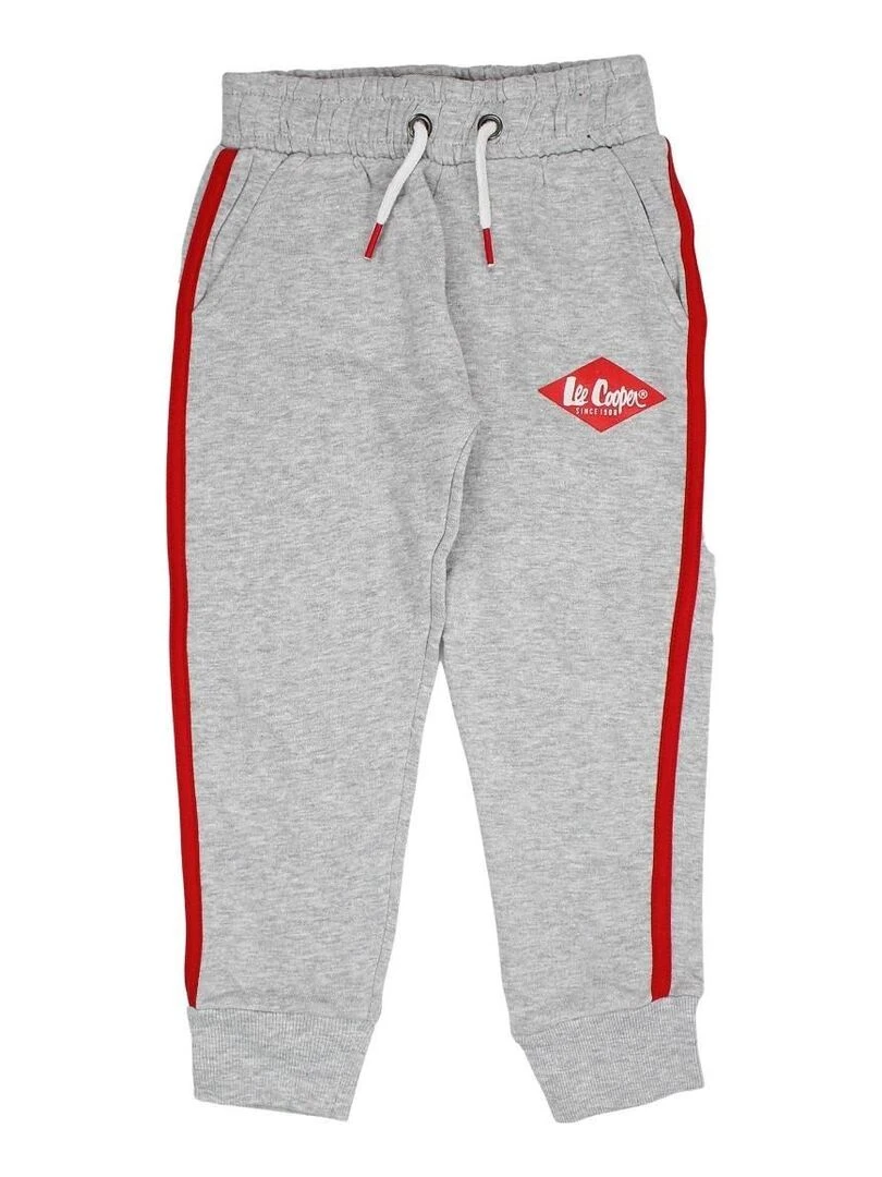 Lee Cooper Pantalon garçon imprimé logo en coton Gris