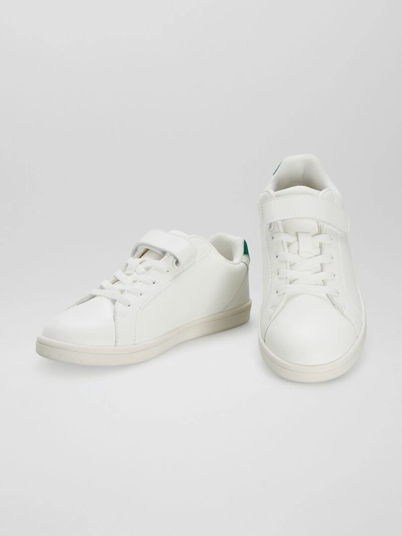 Baskets basses en simili   Blanc