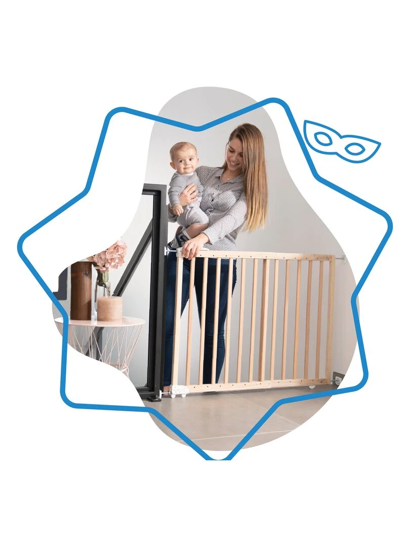 Barrière De Sécurité Extensible 'deco Pop Badabulle' Marron clair