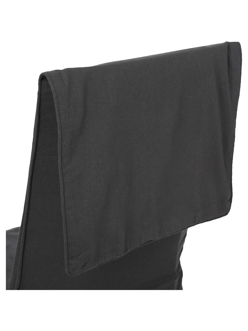 Housse de chaise unie à faux plis Gris foncé