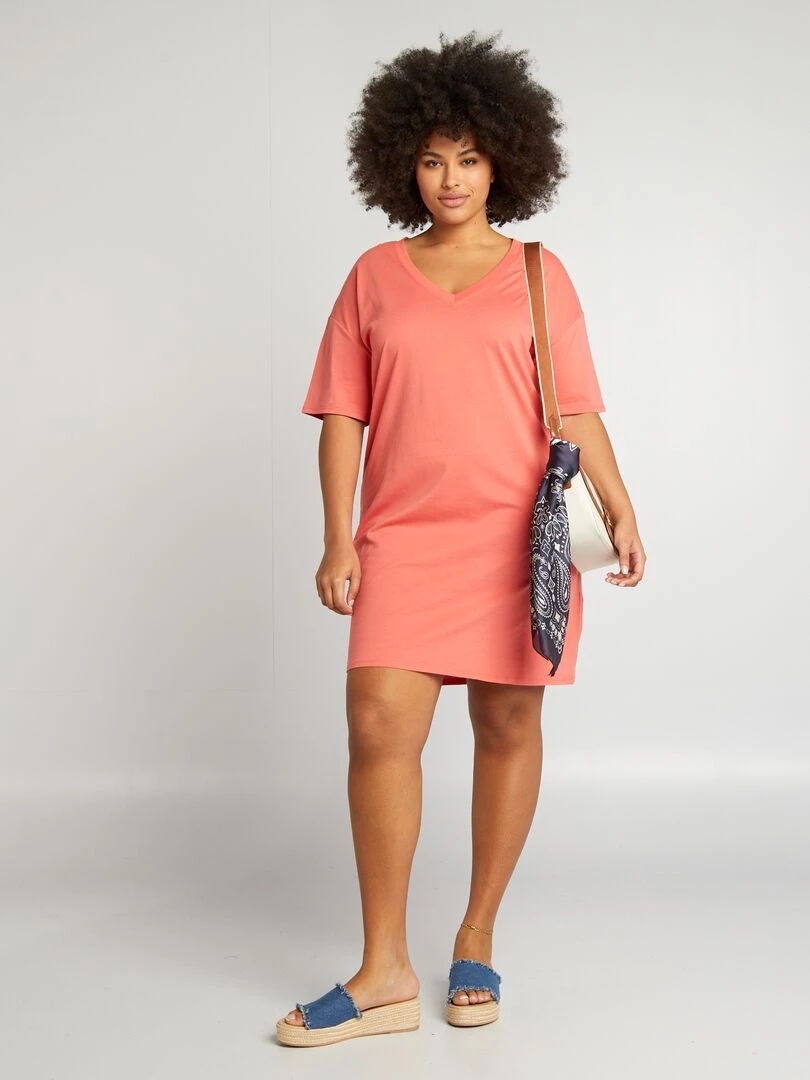 Robe tee shirt large Orange