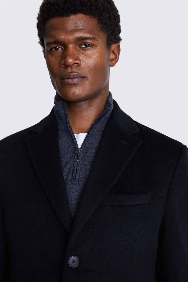 Chestnut Wool Cashmere Blend Overcoat   Buy Online at Moss