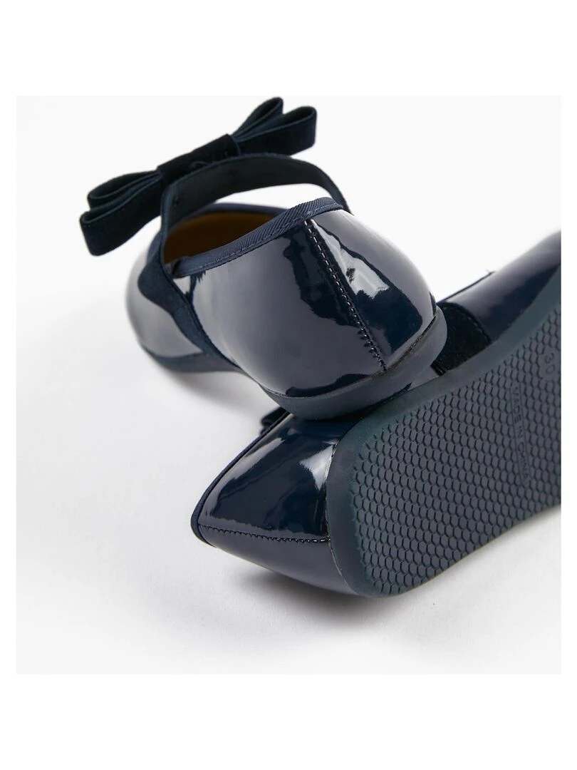 Ballerines en Verni avec Noeud en Velours Fille  ROYALS OFF DUTY   Bleu foncé