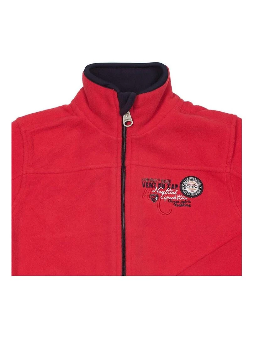 Blouson polaire garçon ECOPA   VENT DU CAP   Rouge