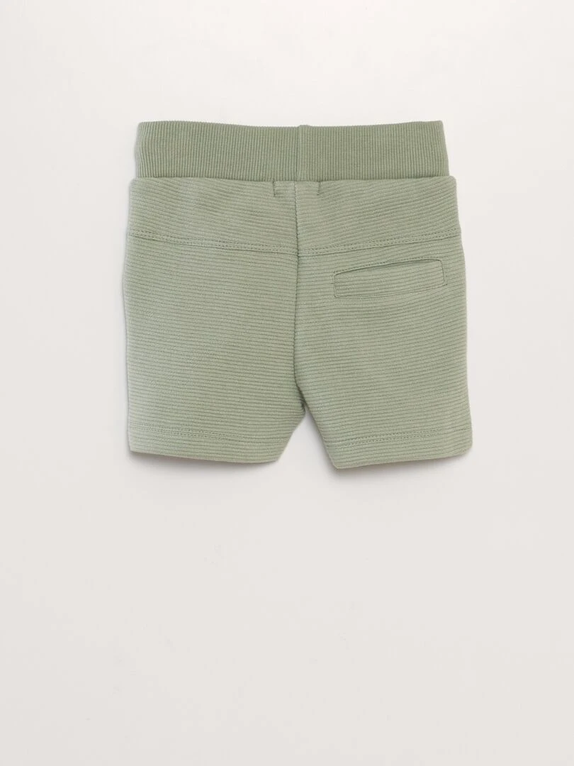 Ensemble t shirt + short fantaisie   2 pièces   Vert