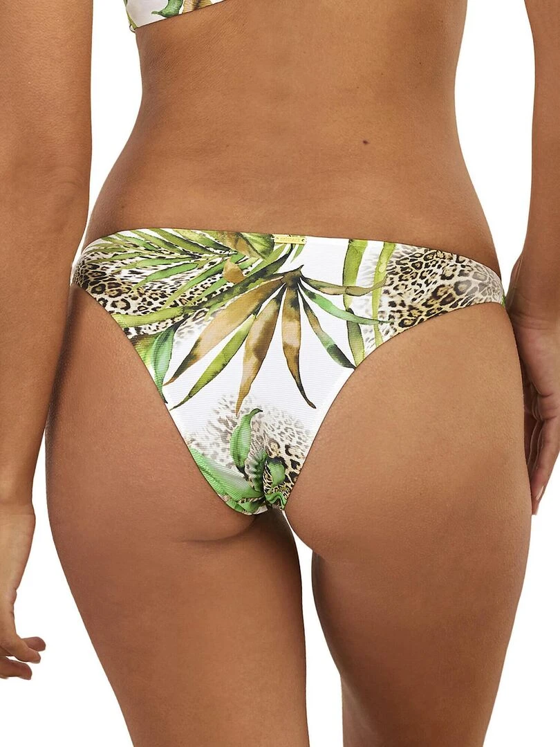 Bas maillot brésilien de bain taille basse Paradise Blanc