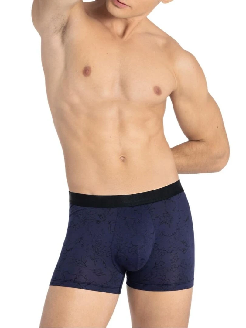 Boxer homme en lyocell et à imprimé floral discret Gohan   Violet