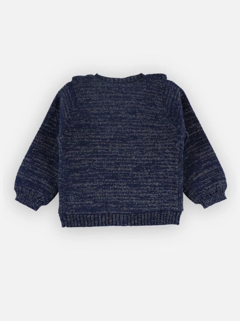 Cardigan tricoloudoux à volants Noukie's Bleu