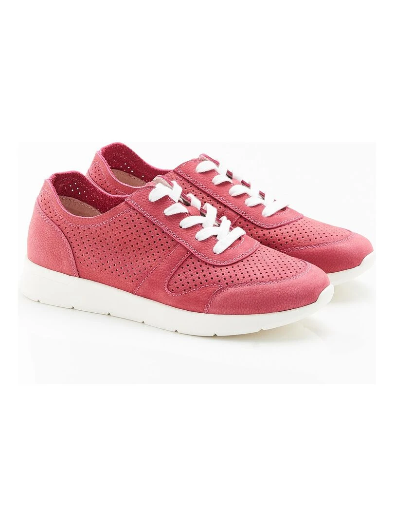 Tennis aspect nubuck légères Amortyl Damart Rose foncé