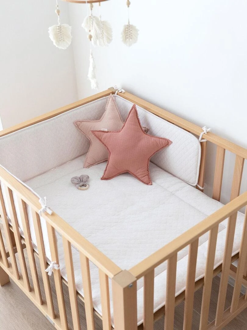 Bemini Tour de lit et parc Pady quilted jersey   Beige chiné