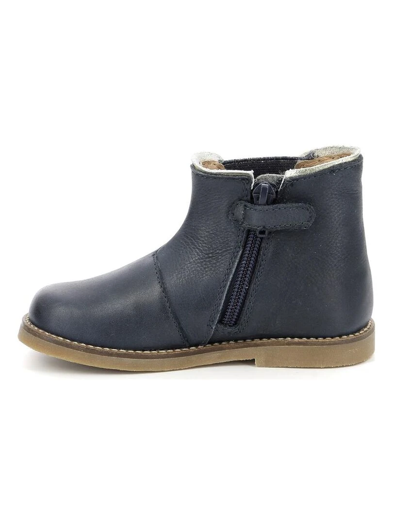 Boots Cuir Sarmille   Bleu marine