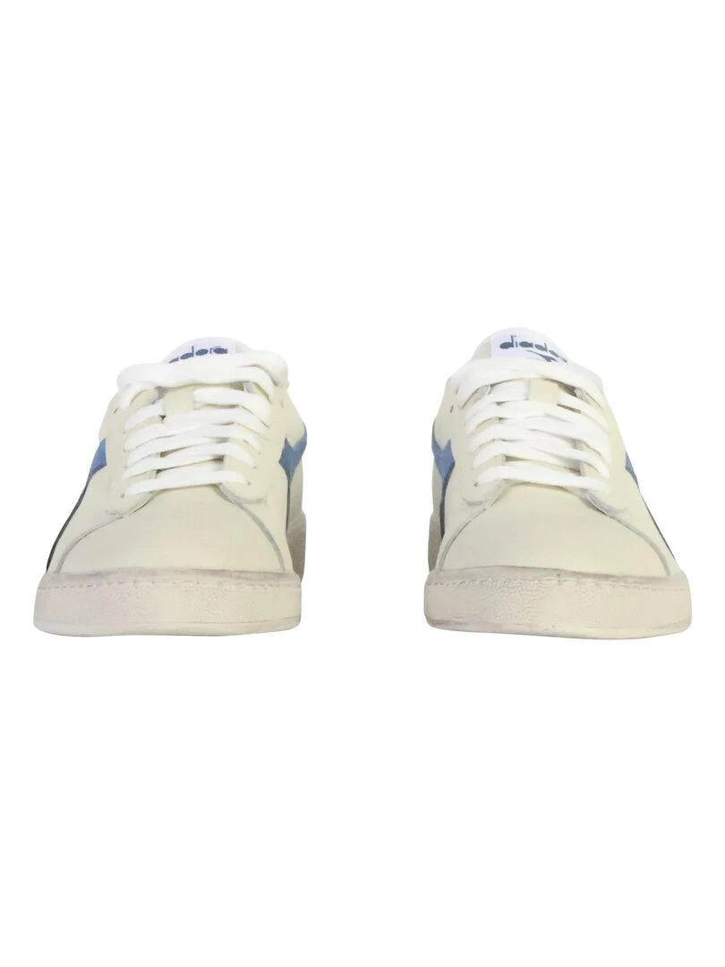 Basket Cuir Diadora Game Low Waxed Suede Pop   Blanc