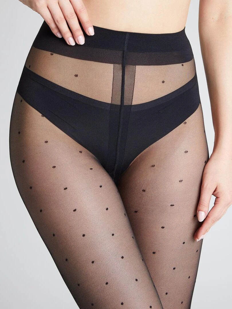 Collant plumetis 20 deniers Felicie   RougeGorge Lingerie   Noir