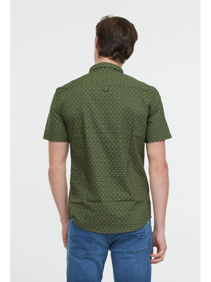 Lee Cooper   Chemise manches courtes coton slim DIMIO MC   Vert