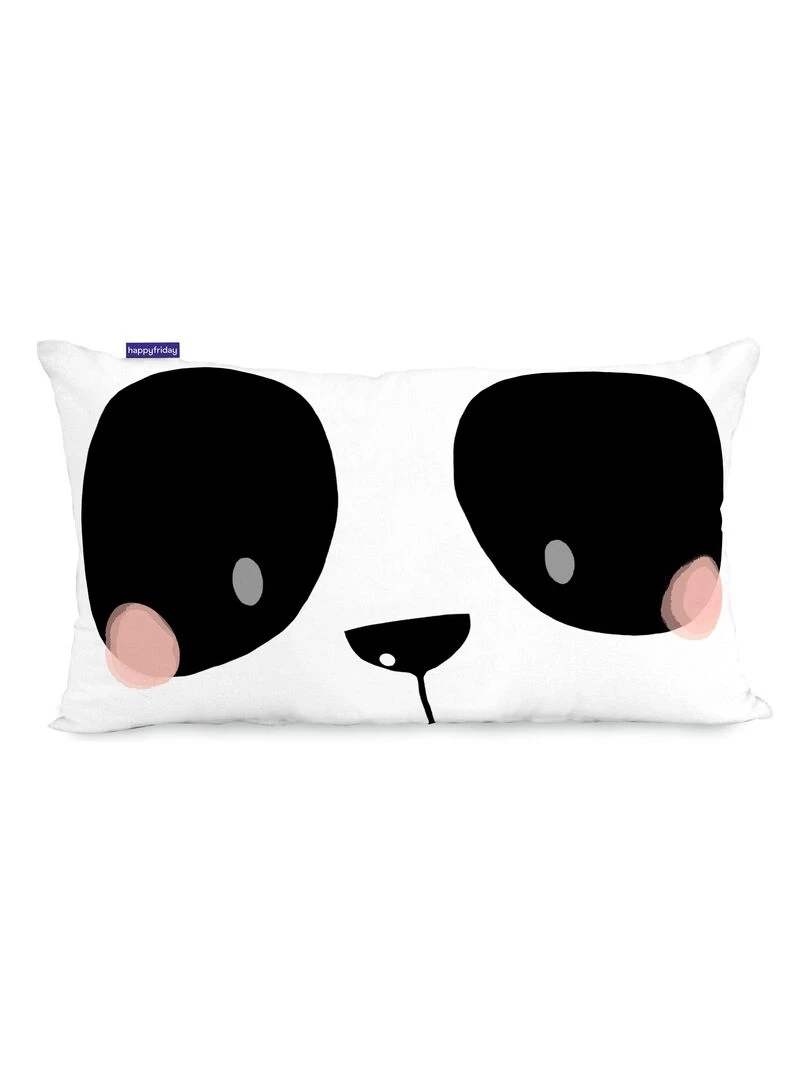 Housse de coussin Panda garden "Happyfriday" Blanc