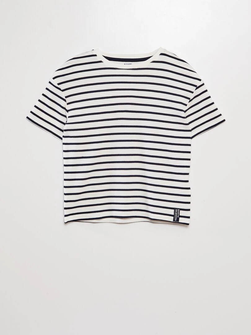 Tee shirt marinière Noir/blanc