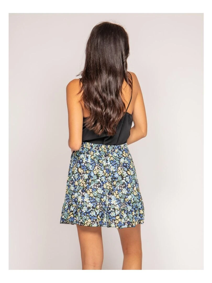 Jupe courte motifs XOKAO   Bleu