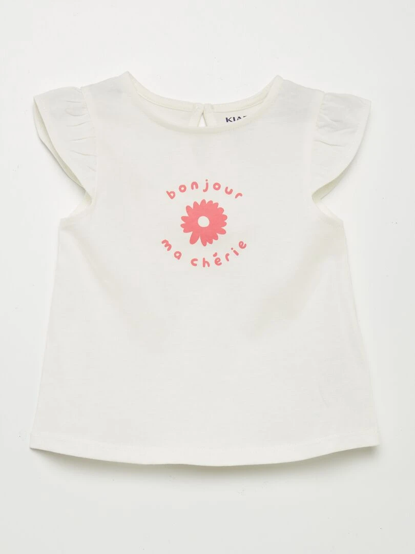 Ensemble t shirt + short imprimé 2 pièces Rose