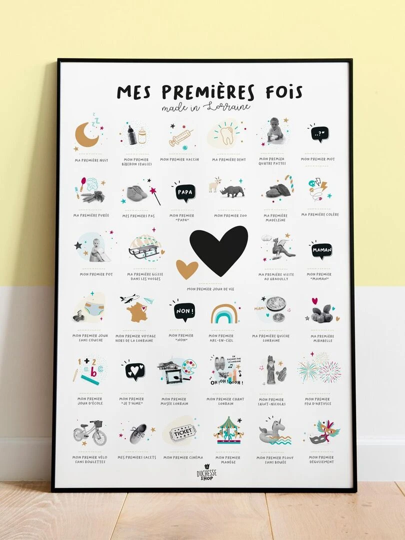 Affiche mes Premières Fois Lorraine Blanc Doré