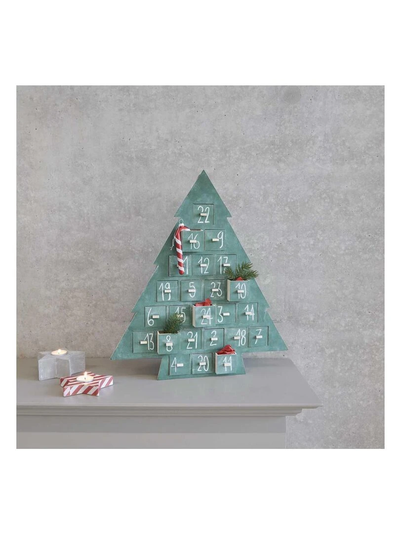 Calendrier de l Avent bois Sapin   N/A