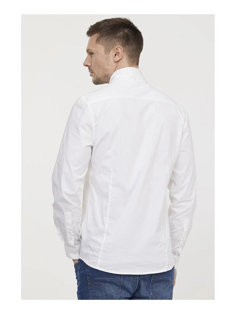 Lee Cooper Chemise manches longues coton slim DOKITO Blanc