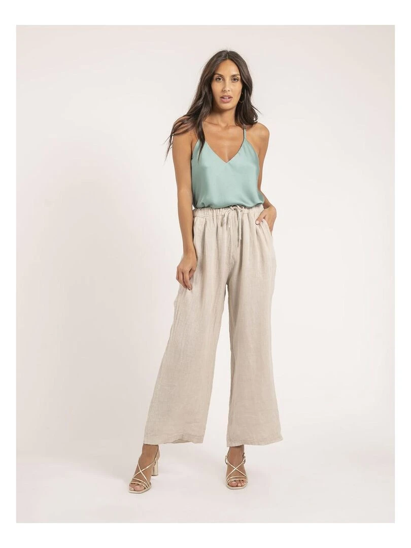 Pantalon lin ERNEST   Ecru
