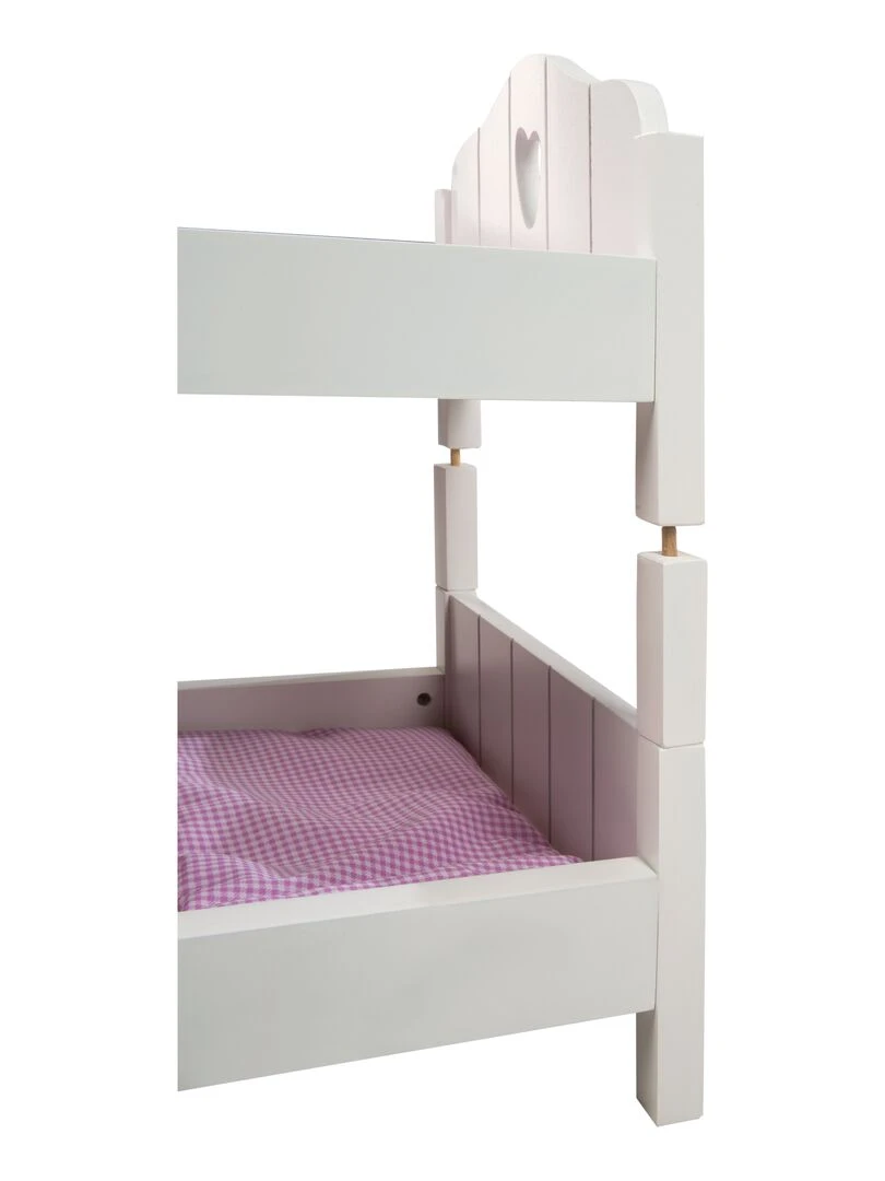 ROBA Lit Superposé pour Poupée Jumelle en Bois "Fienchen"   Séparable en 2 Lits   Laqué Blanc   N/A