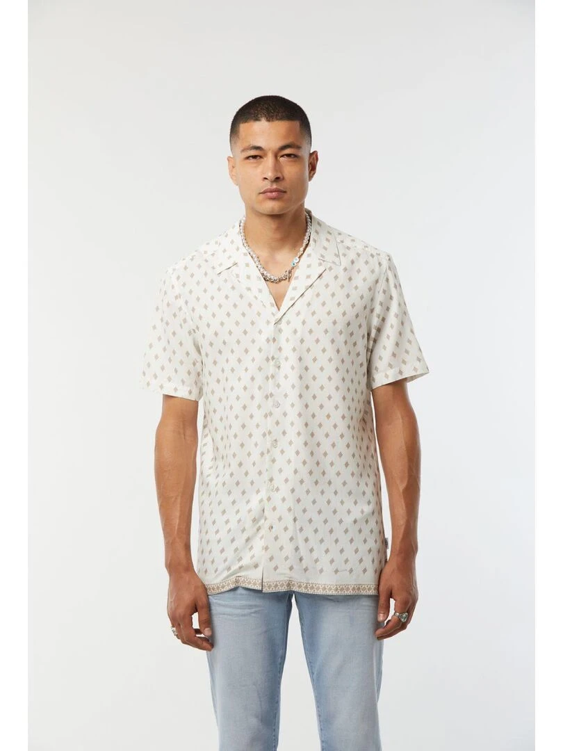 Lee Cooper Chemise manches courtes viscose relax DARUS Taupe