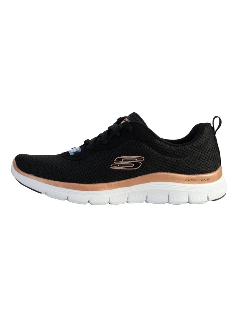 Basket Cuir Skechers Active Flow Noir