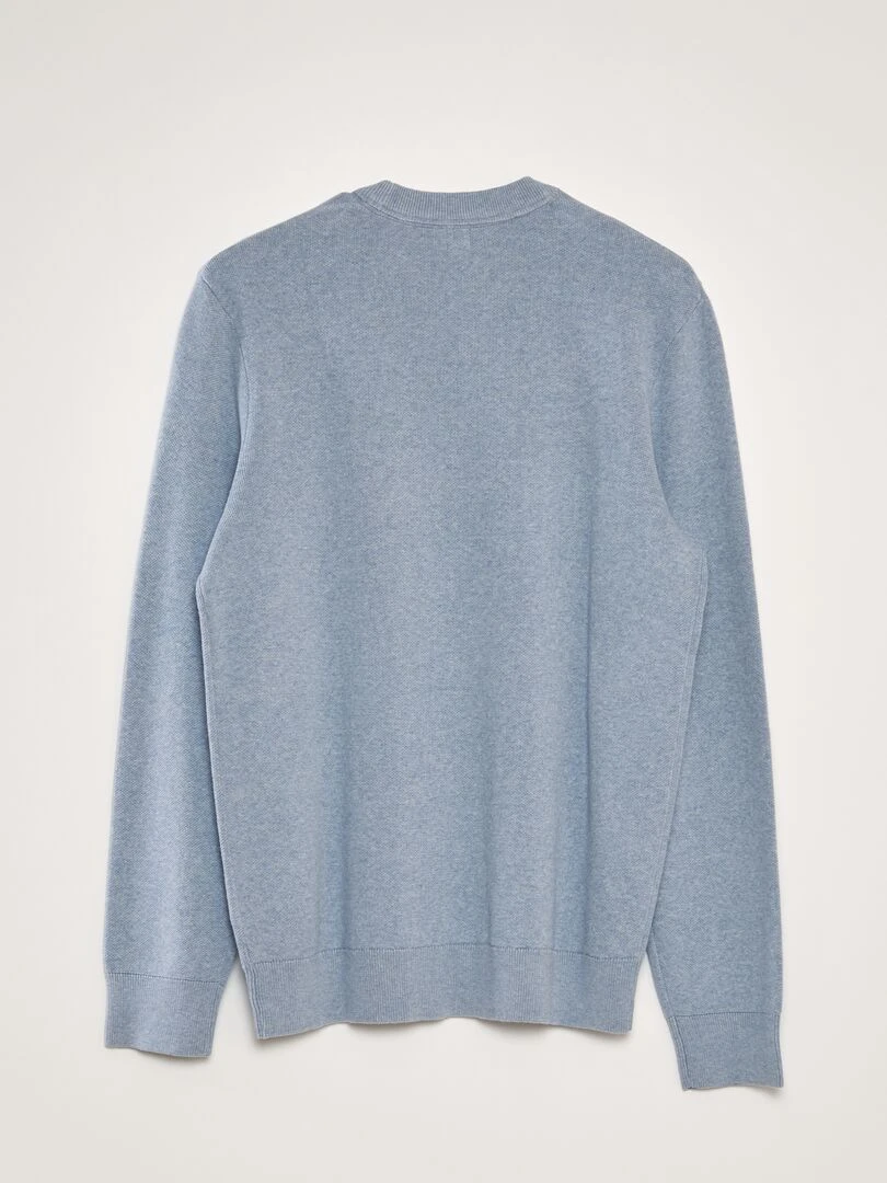 Pull en maille à col rond Bleu