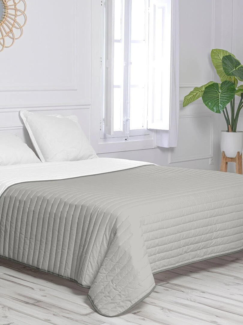 Couvre lit Dash "Happyfriday" Blanc Gris