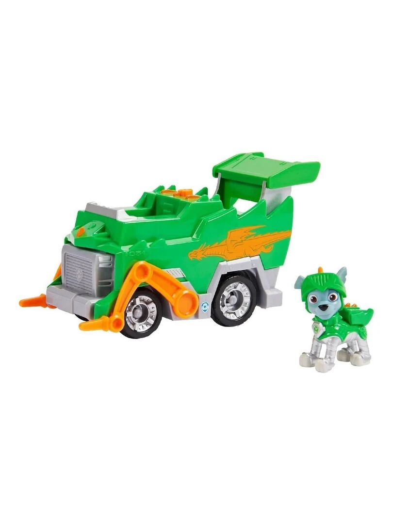 VÉHICULE ET FIGURINE PAT'PATROUILLE (PAW PATROL) RESCUE KNIGHTS : Véhicule de recyclage de Rocky N/A