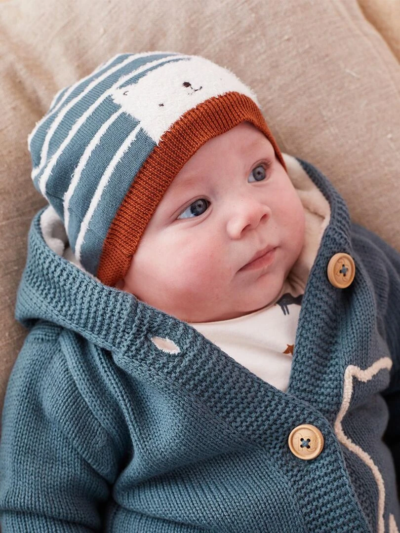 Bonnet en tricot foncé Noukie's Vert