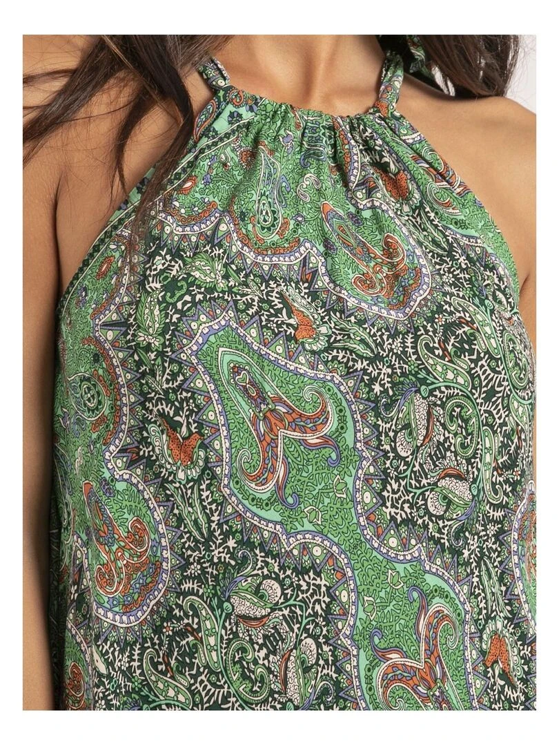 Robe longue motifs IMELDA   Vert