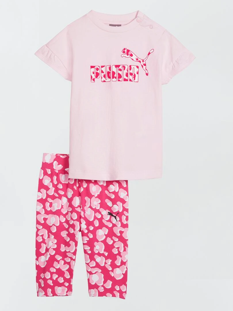 Ensemble legging + T shirt 'Puma' 2 pièces Rose